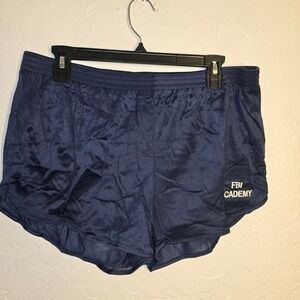 Vintage FBI Academy Athletic Shorts Navy Blue Nylon Adult X-Large Soffe